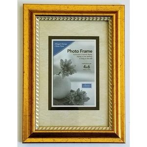 Special Moments 4 x 6 Gold Inlay Picture Frame.